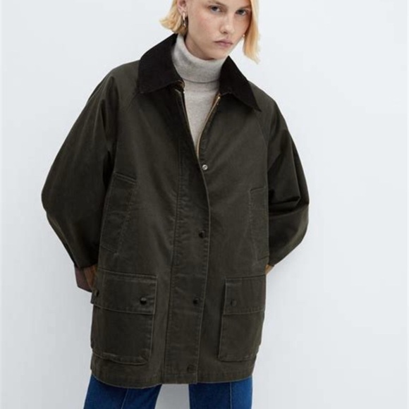 Mango Dark Olive Utility Jacket - Picture 1 of 4